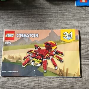 LEGO Creator 3-in-1 Red and Yellow Spider Instruction Booklet
